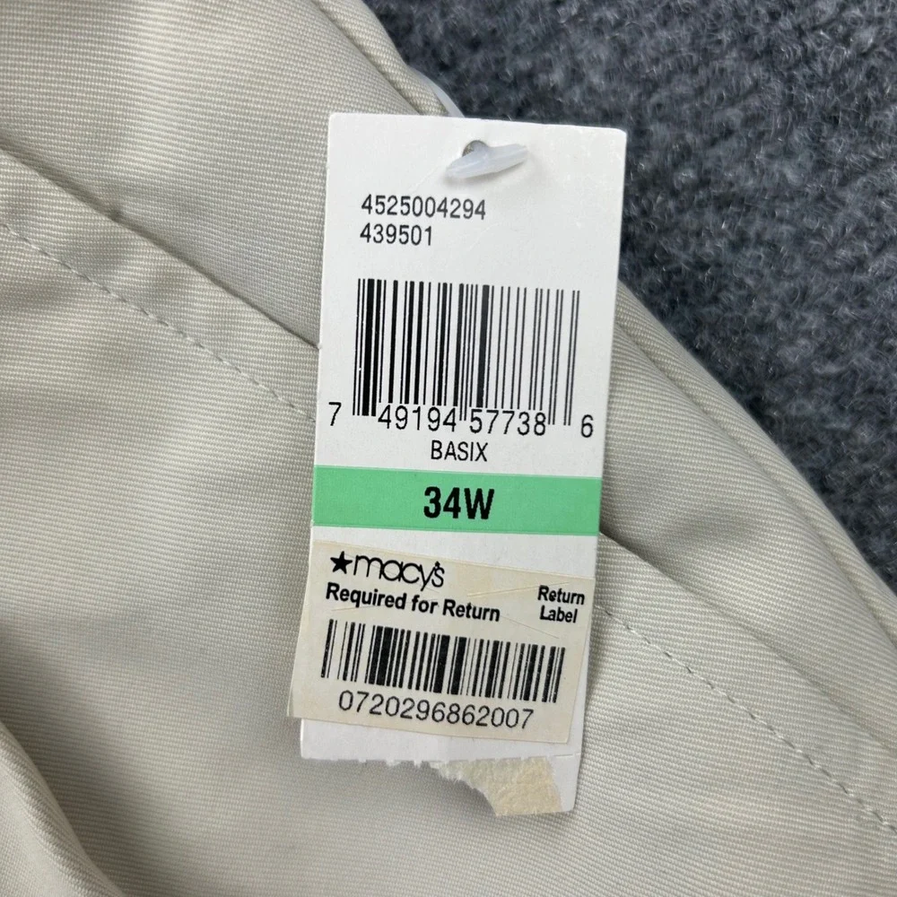 IZOD Golf Shorts Mens 34W Tan Khaki Swingflex Performance Pleated Front